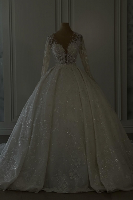 Designer Hochzeitskleider Prinzessin | Brautkleider mit Ärmel