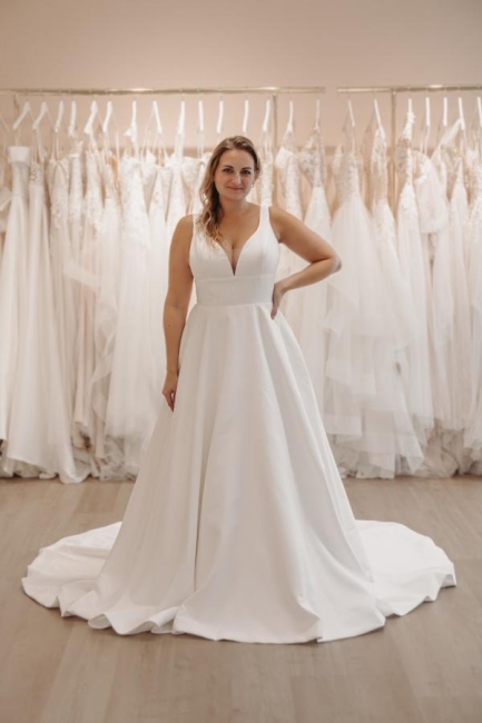 Elegante Brautkleider A-Linie Brautmode günstig online