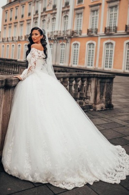 Prinzessin Hochzeitskleider Mit Spitze | Brautkleider Lange Ärmel_1