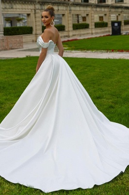 Elegante Brautkleider A Linie | Satin Hochzeitskleider Online_2