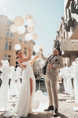 Schöne Hochzeitskleider Lang Weiß | Brautkleider Meerjungfrau_5