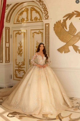 Extravagante Hochzeitskleider Prinzessin l Brautkleid mit Spitze