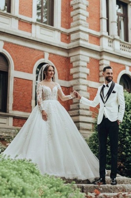 Elegante Brautkleider mit Ärmel | Hochzeitskleider Prinzessin Online_4