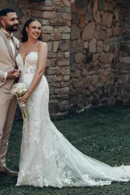 Modern Hochzeitskleider Günstig | Brautkleider Meerjungfrau Spitze