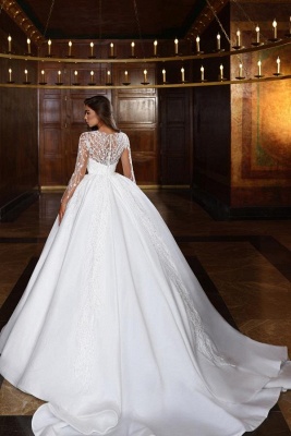 Wunderschöne Hochzeitskleider Prinzessin | Brautkleid Langarm_3