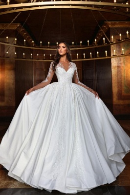 Wunderschöne Hochzeitskleider Prinzessin | Brautkleid Langarm_1