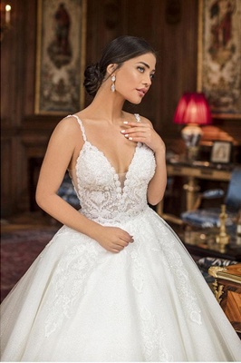 Designer Hochzeitskleider A Linie Brautkleider mit Spitze_3