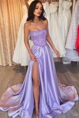 Moderne Abendkleider mit Glitzer Lilac Abiballkleid